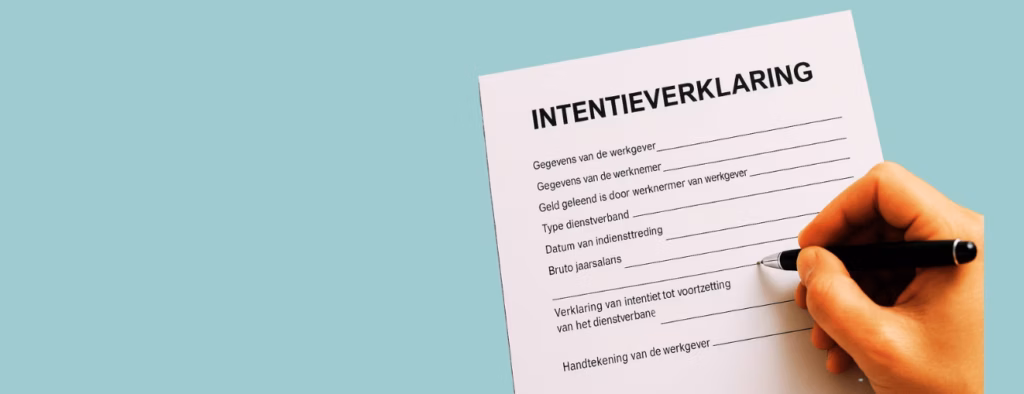 voorbeeld intentieverklaring